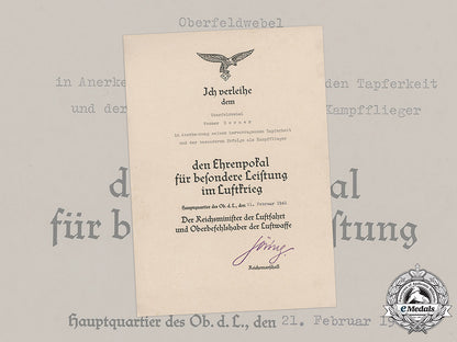 germany,_luftwaffe._an_award_document_for_an_honour_goblet_of_the_luftwaffe_to_oberfeldwebel_werner_borner_m19_12919