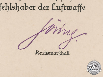 germany,_luftwaffe._an_award_document_for_an_honour_goblet_of_the_luftwaffe_to_oberfeldwebel_werner_borner_m19_12921