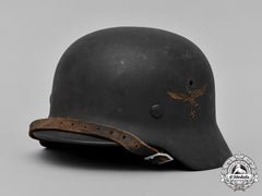 Germany, Luftwaffe. A Single-Decal Luftwaffe M42 Steel Helmet By Emaillierwerk Fulda