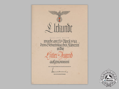 germany,_hj._a1941_induction_certificate_to_marianne_holte_m19_13136