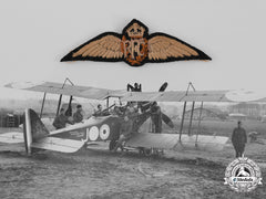 Australia. A Rfc Pilot Wing Attributed To Dfc Recipient Lieutenant Simpson, 3Rd Squadron, Afc