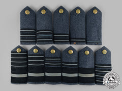 United Kingdom. A Set Of Eleven Royal Air Force (Raf) Commissioned Ranks Shoulder Boards