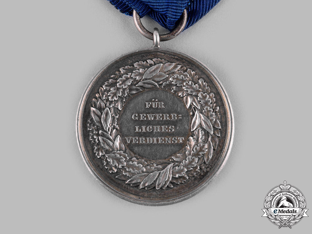 schwarzburg-_sonderhausen,_principality._a_silver_medal_for_industrial_merit,_c.1870_m19_13541
