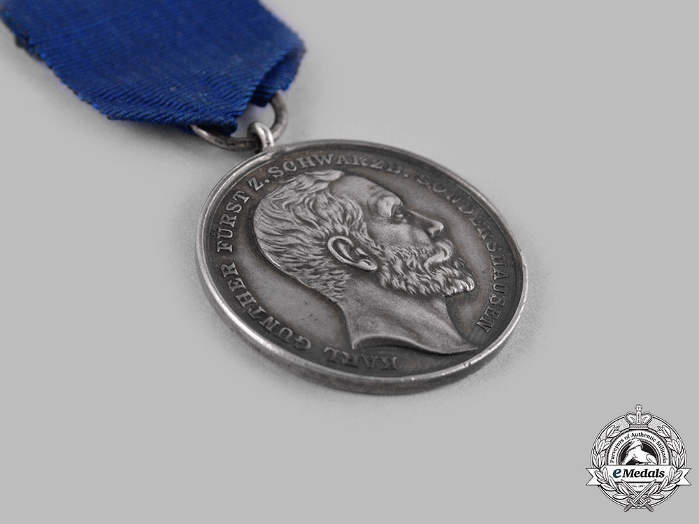 schwarzburg-_sonderhausen,_principality._a_silver_medal_for_industrial_merit,_c.1870_m19_13542