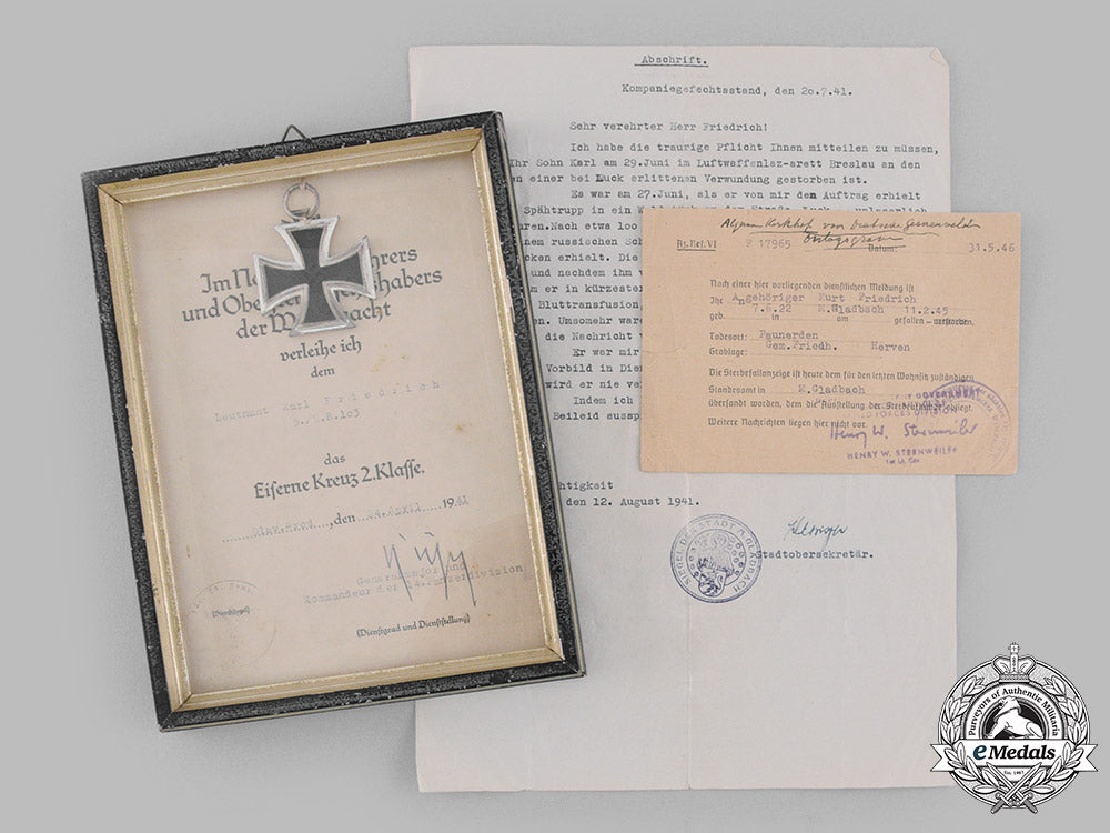germany,_heer._a1939_iron_cross,_ii_class,_and_documents_to_leutnant_karl_friedrich_m19_13600