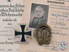 Germany, Heer. A Pair Of Medals And Award Documents To Leutnant Bernhard Nagel