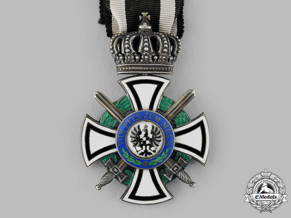 prussia,_kingdom._a_house_order_of_hohenzollern,_knight’s_cross_with_swords,_by_wagner&_sohn,_c.1916_m19_14122