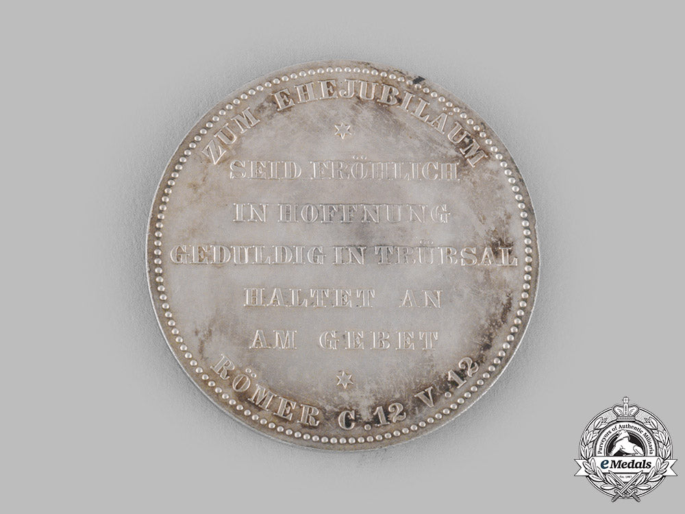 germany,_imperial._a50_th_wedding_anniversary_silver_medal_with_case,_by_emil_weigand,_c.1900_m19_14140