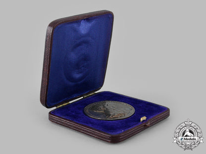 germany,_imperial._a50_th_wedding_anniversary_silver_medal_with_case,_by_emil_weigand,_c.1900_m19_14144