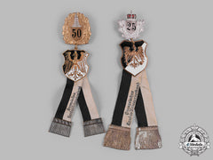 Germany, Weimar Republic. A Pair Of Prussian Veterans Association Membership Badges