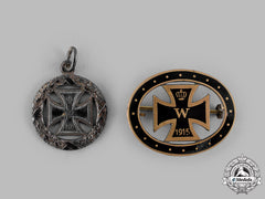 Germany, Imperial. Two Iron Cross Badges, 1915
