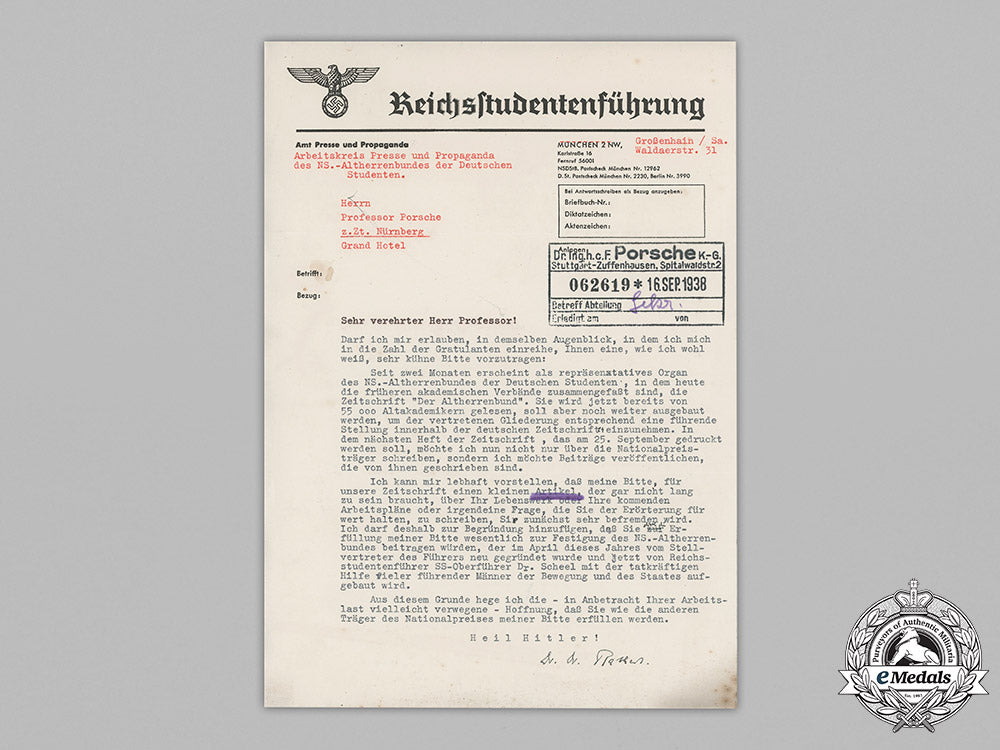 germany,_ns-_altherrenbund._a_letter_from_ns_league_to_automobile_developer_prof._porsche,1938_m19_1441