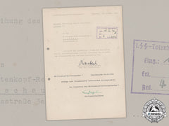 Germany, Ss. Letter Signed By Kc Recipients Ss-Standartenführer Fegelein And Ss-Hauptsturmführer Lombard, 1940