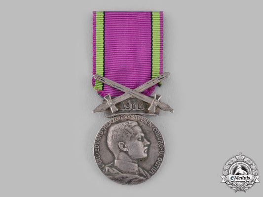 saxe-_coburg_and_gotha,_duchy._a_saxe-_ernestine_house_order,_silver_merit_medal_with_sword_clasp1914_m19_15067