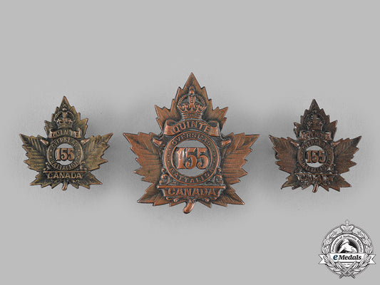 canada,_cef._a155_th_infantry_battalion"_quinte_battalion"_insignia_set_m19_15237