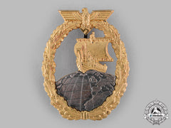 Germany, Kriegsmarine. An Auxiliary Cruiser War Badge By C.e. Juncker