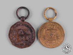 Spain, Franco Period. A Lot Of Two Miniatures Civil Medals C.1970