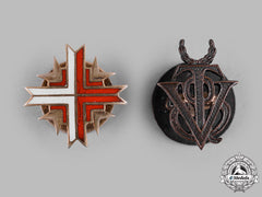 Spain, Franco Period. A Lot Of Two Miniature Insignia