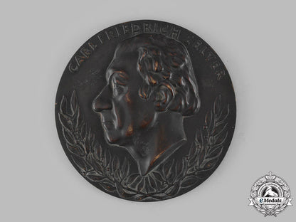 carl friedrich zelter Germany, Third Reich. A Large Carl Friedrich Zelter Bronze Plaque – eMedals