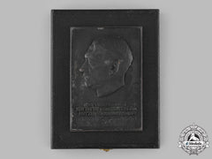 Germany, Third Reich. A Führer Plaque For 40 Years Of Service To The State, With Case
