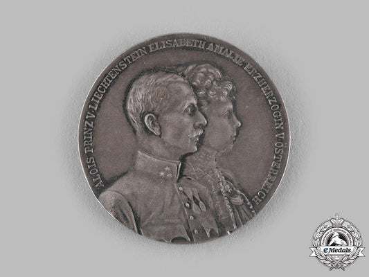 austria,_imperial._a_prince_aloys_of_liechtenstein&_archduchess_elisabeth_amelie_medal,_by_gebrüder_schneider_m19_16330