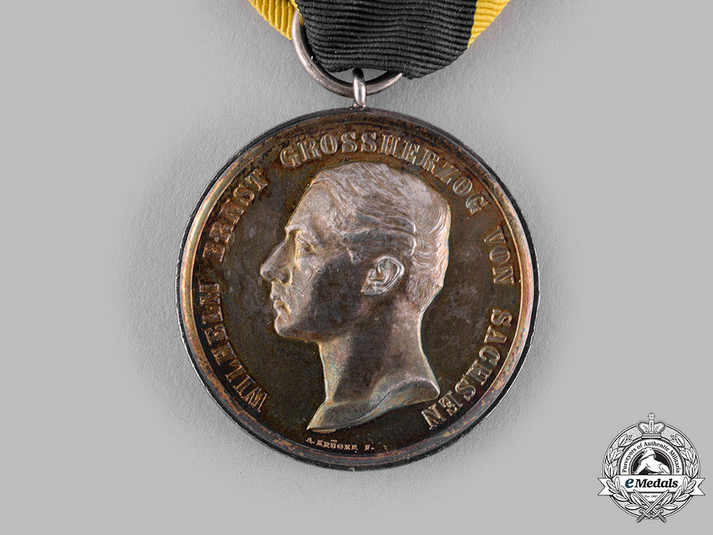 saxe-_weimar,_grand_duchy._a_silver_merit_medal,_by_arthur_krüger_m19_16349