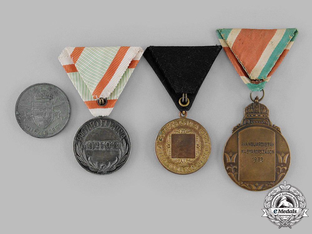 hungary,_kingdom._a_lot_of_four_medals_m19_16669