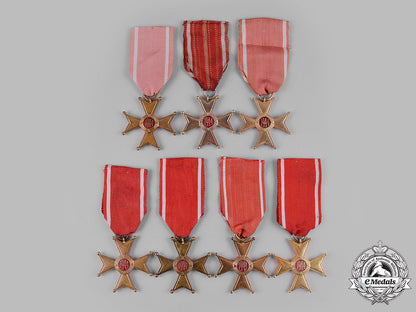 poland,_people's_republic._a_lot_of_seven_order_of_polonia_restituta,_v_class_member_badges_m19_16696