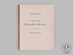 Saxony, Kingdom. The Statutes Of The Albrecht Order, 1850 Edition