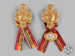 Baden, Grand Duchy. A Pair Of Baden Military Veterans Association Badges