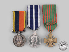 Canada, United Kingdom, France. A Lot Of Three Miniature Medals