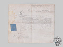 United Kingdom. A Napoleonic Captain Appointment Document Of The Hms Kent To Captain Joseph Needham Tayler, 1813.