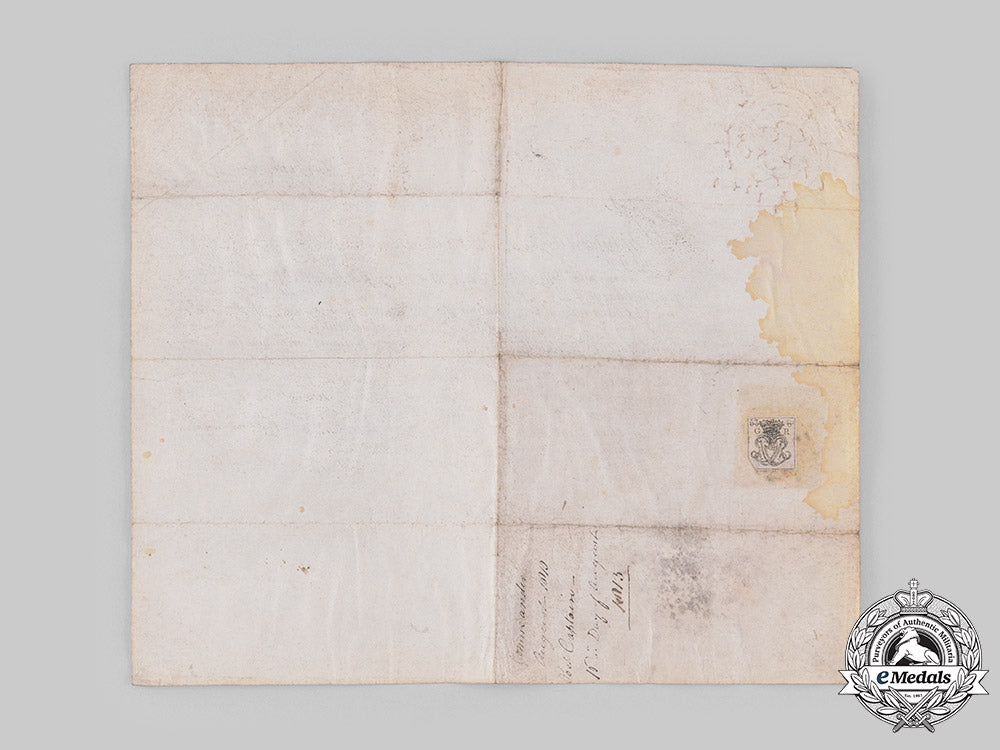 united_kingdom._a_napoleonic_captain_appointment_document_of_the_hms_kent_to_captain_joseph_needham_tayler,1813._m19_17132_1