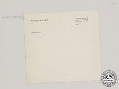 Germany, Nsdap. A Mint And Unused Reichs Chancellery Stationary Sheet