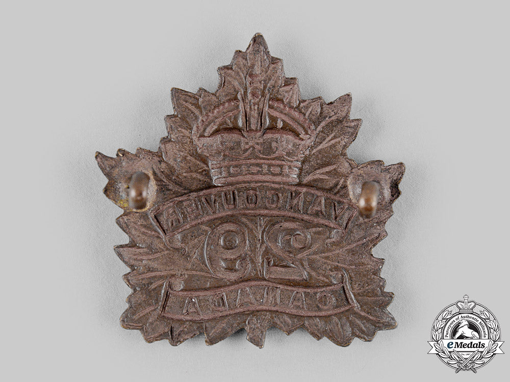 canada,_cef._a29_th_infantry_battalion"_robin's_tigers"/"_vancouver_regiment"_cap_badge,_c.1915_m19_17774