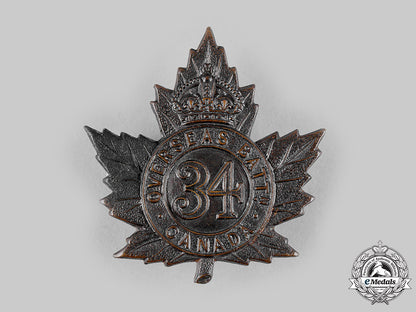 canada,_cef._a34_th_infantry_battalion_cap_badge,_c.1915_m19_17788