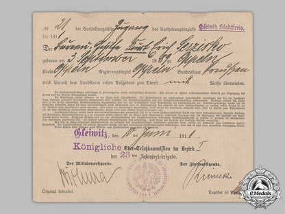 germany,_imperial._a_militärpaß_and_landsturmschein_to_sergeant_kurt_serzisko(_ek1)_m19_1781