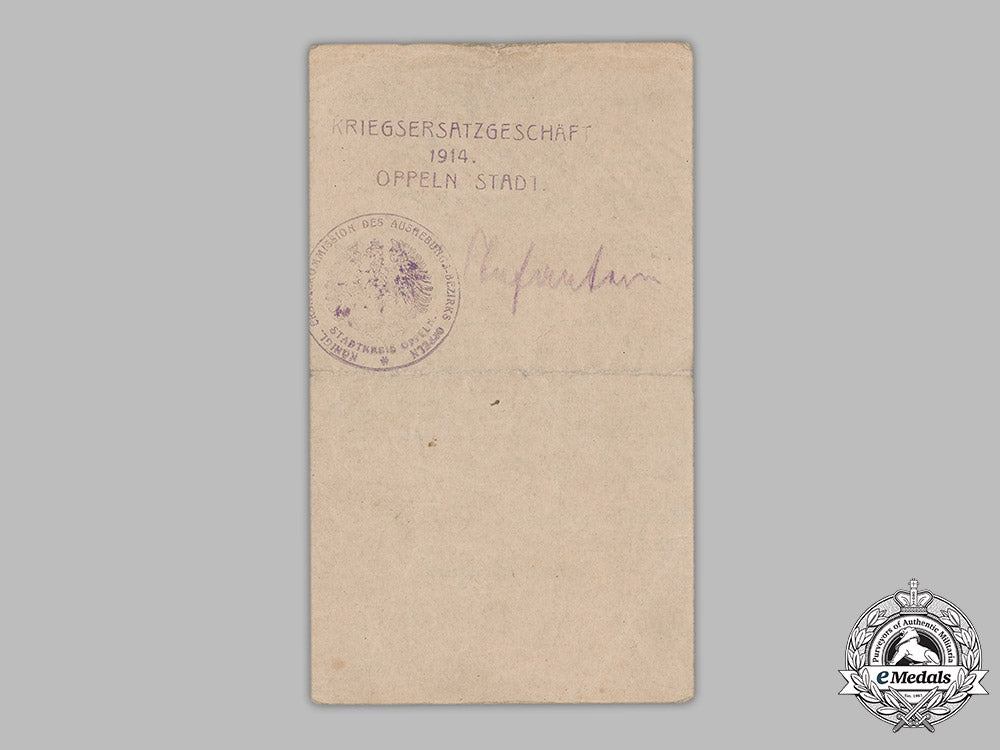germany,_imperial._a_militärpaß_and_landsturmschein_to_sergeant_kurt_serzisko(_ek1)_m19_1782