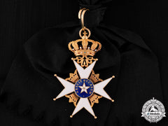 Sweden, Kingdom. An Order Of The North Star In Gold, I Class Grand Cross Badge (Kmstkno), By C.f. Carlman, C.1915