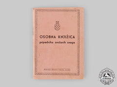Croatia, Independent State. An Unissued Croatian Armed Forces Membership Identification Booklet