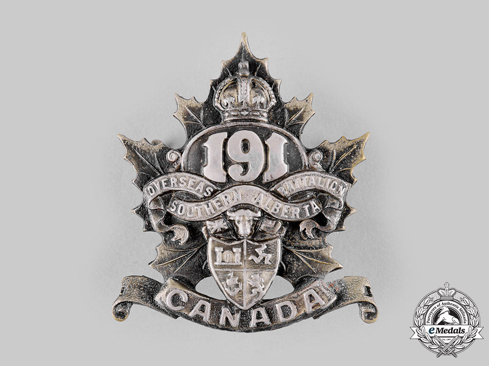 canada,_cef._a191_st_infantry_battalion_officer's_cap_badge,_by_d.e.black,_c.1916_m19_18625