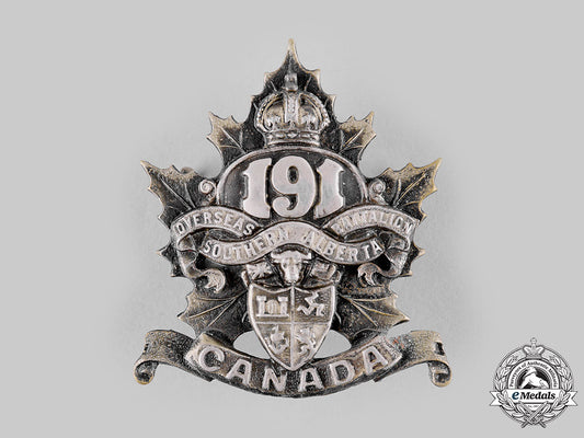 canada,_cef._a191_st_infantry_battalion_officer's_cap_badge,_by_d.e.black,_c.1916_m19_18625