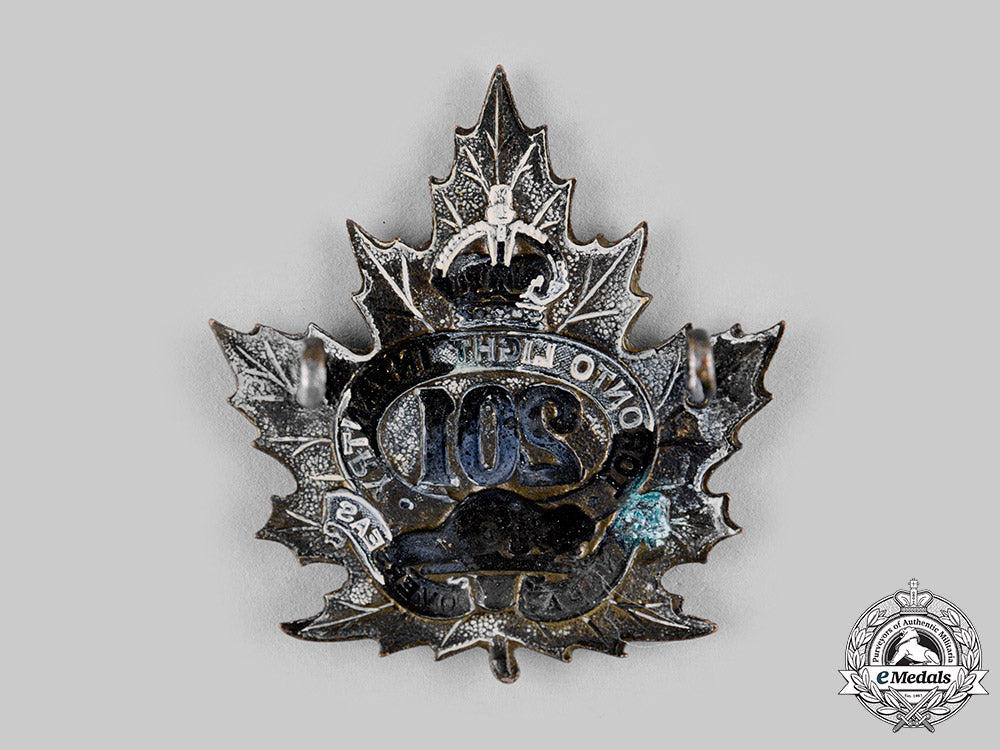 canada,_cef._a201_st_infantry_battalion"_toronto_light_infantry"_cap_badge,_c.1916_m19_18650