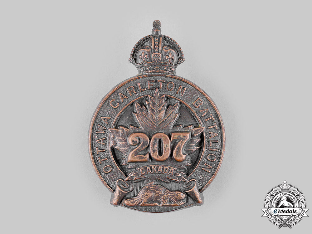 canada,_cef._a207_th_infantry_battalion"_ottawa_and_carleton_overseas_battalion"_cap_badge,_c.1916_m19_18667
