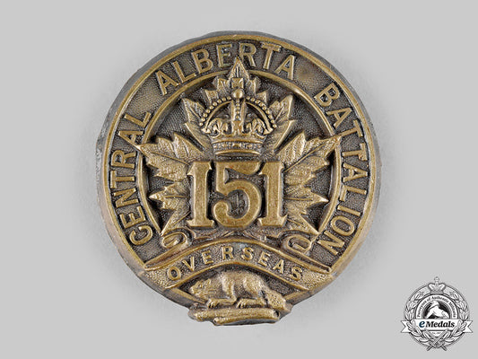 canada,_cef._a151_st_infantry_battalion"151_st_central_alberta_battalion"_cap_badge,_c.1915_m19_18676_1