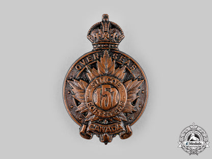 canada,_cef._a157_th_infantry_battalion"_simcoe_foresters"_cap_badge,_c.1915_m19_18691