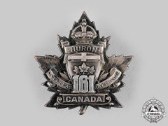 Canada, Cef. A 161St Infantry Battalion Officer's Cap Badge, By G.f.hemsley, C.1915