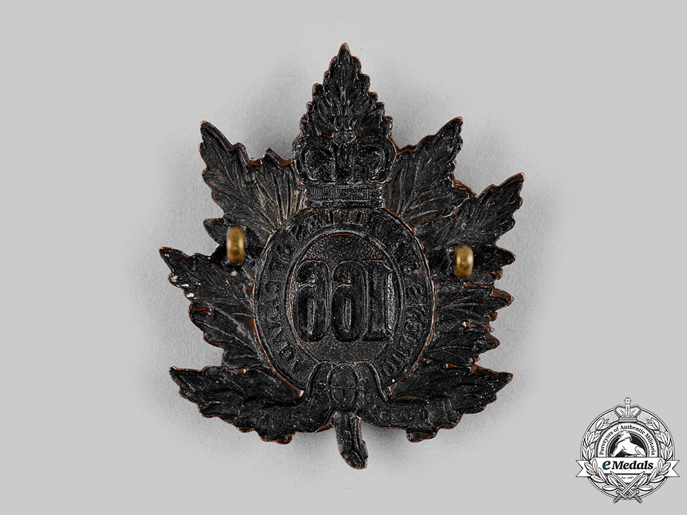 canada,_cef._a166_th_infantry_battalion"_queen's_own_rifles_of_canada"_cap_badge,_c.1915_m19_18716_1