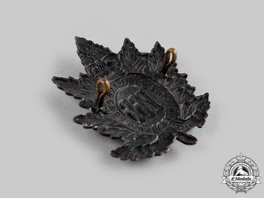 canada,_cef._a166_th_infantry_battalion"_queen's_own_rifles_of_canada"_cap_badge,_c.1915_m19_18717_1