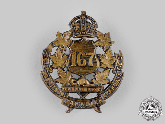 canada,_cef._a167_th_infantry_battalion"_canadiens_français"_cap_badge,_c.1916_m19_18718_1